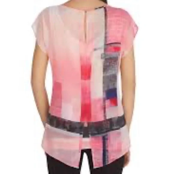 WHBM Colorblock Double Layer Top - Picture 2 of 10